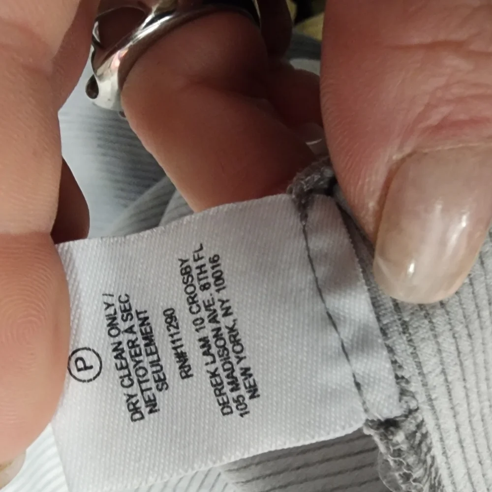 DEREK LAM 10 CROSBY Gray Ribbed Mini  Dress, size XS - Picture 5 of 5